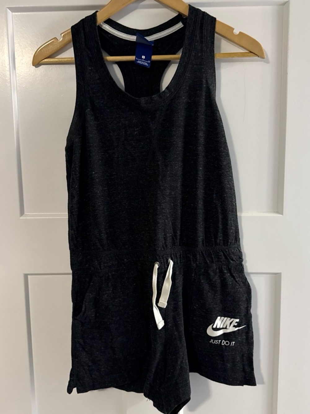 Nike Black Racerback women’s Romper with Drawstring